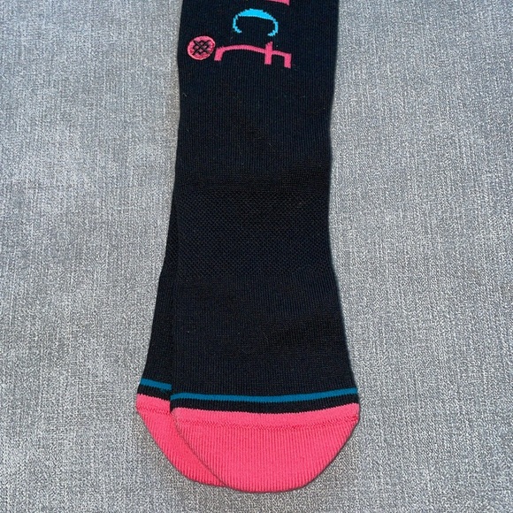 Stance Dwyane Wade Collection Black Pink Crew Cotton Cushion Casual Socks - Picture 6 of 8